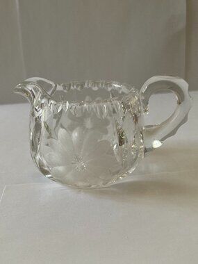 Antique cut glass creamer from McKee Glass Company's "Innovation" line